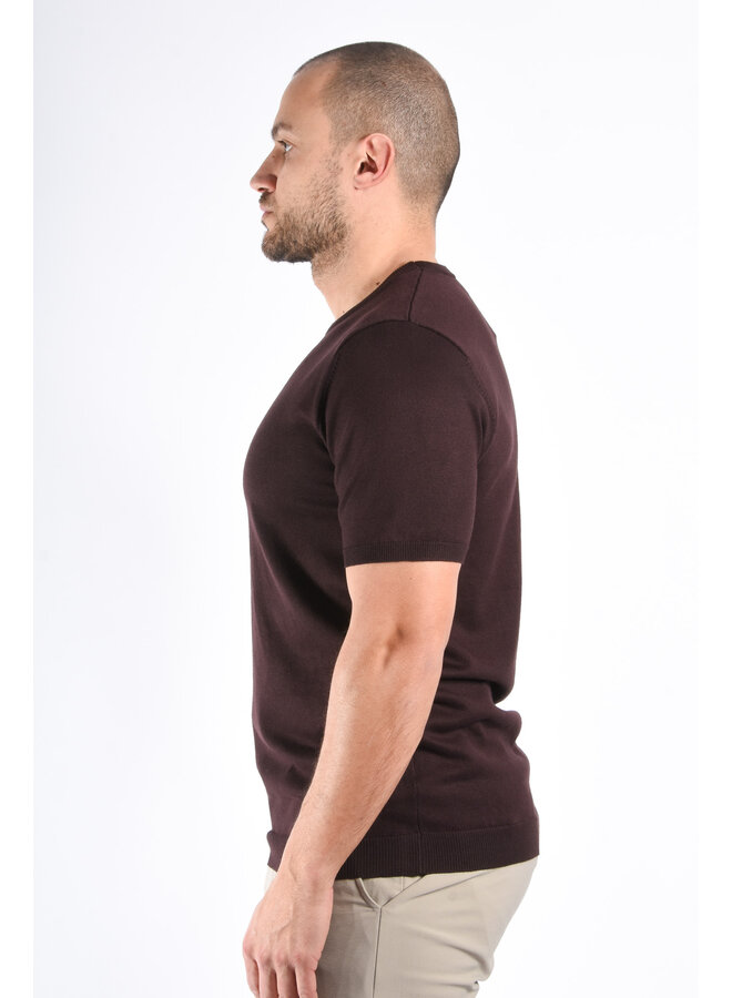Premium Knit T-shirt “Kyan” Brown