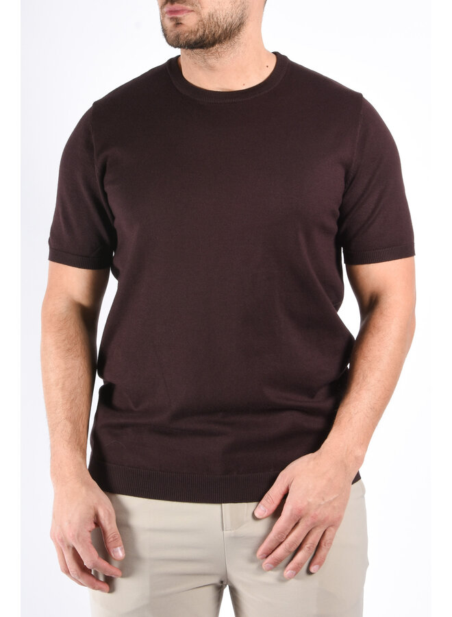 Premium Knit T-shirt “Kyan” Brown