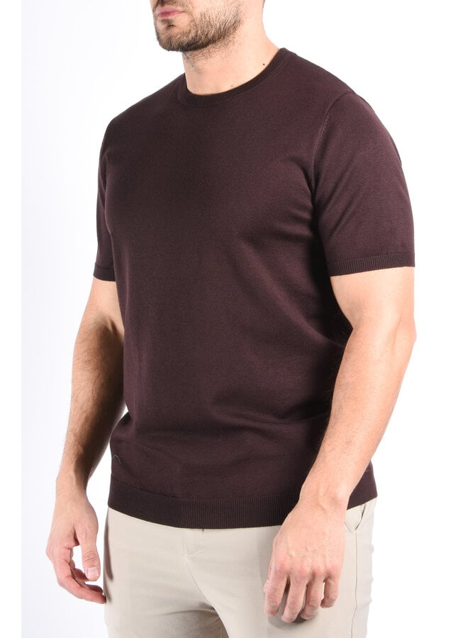 Premium Knit T-shirt “Kyan” Brown