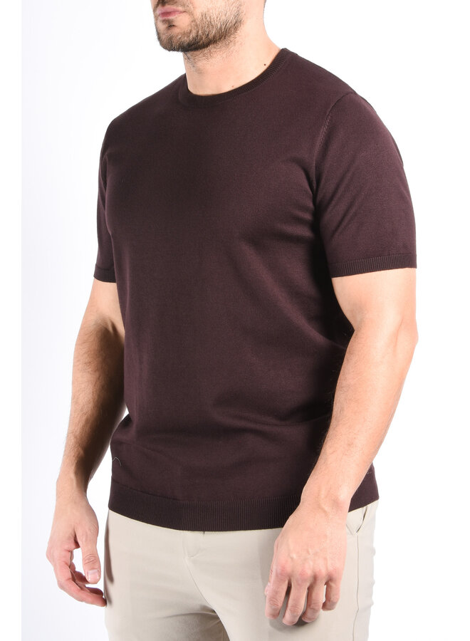 Premium Knit T-shirt “Kyan” Brown