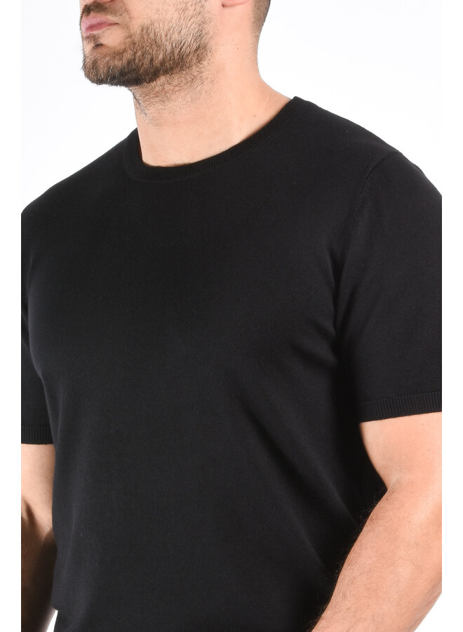 Premium Knit T-shirt “Kyan” Black