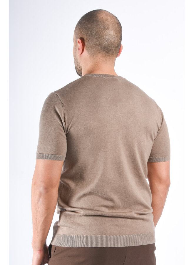 Premium Knit T-shirt “Kyan” Taupe