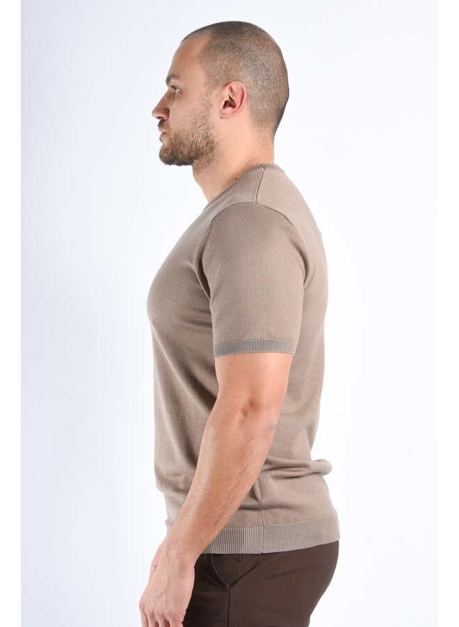 Premium Knit T-shirt “Kyan” Taupe