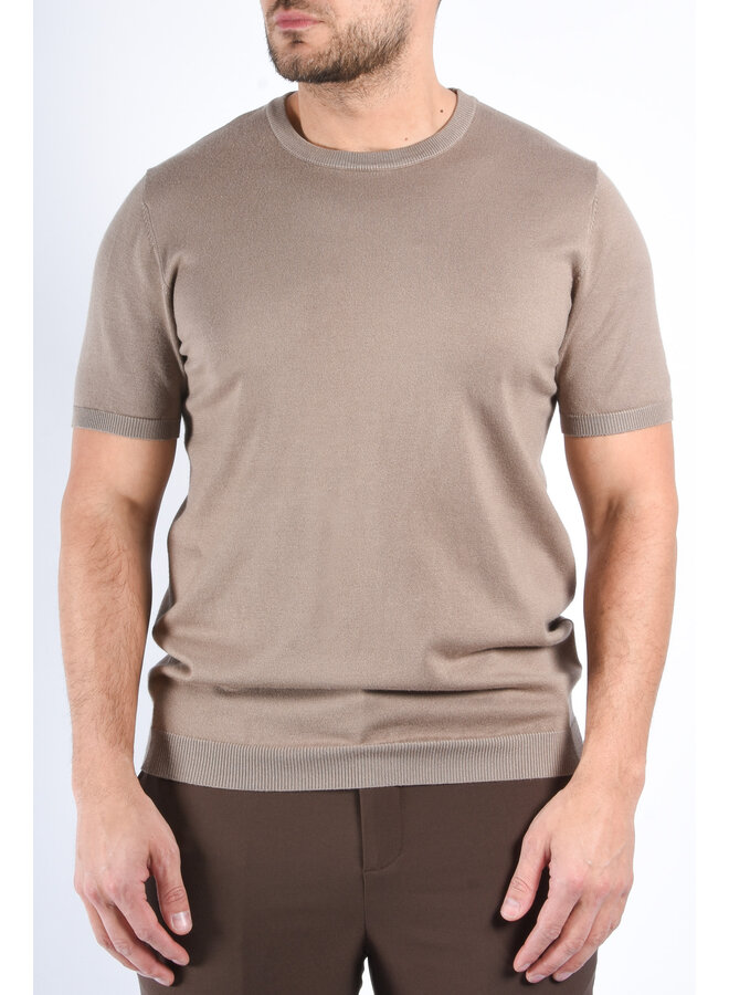 Premium Knit T-shirt “Kyan” Taupe