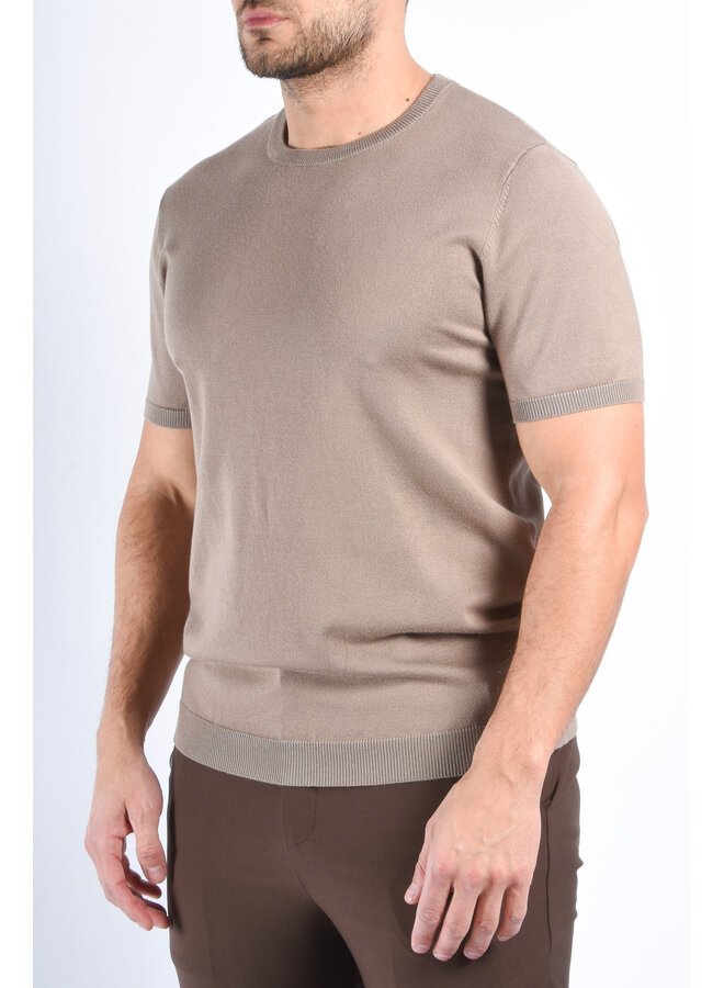 Premium Knit T-shirt “Kyan” Taupe
