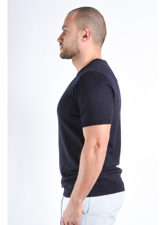Premium Knit T-shirt “Kyan” Deep Blue