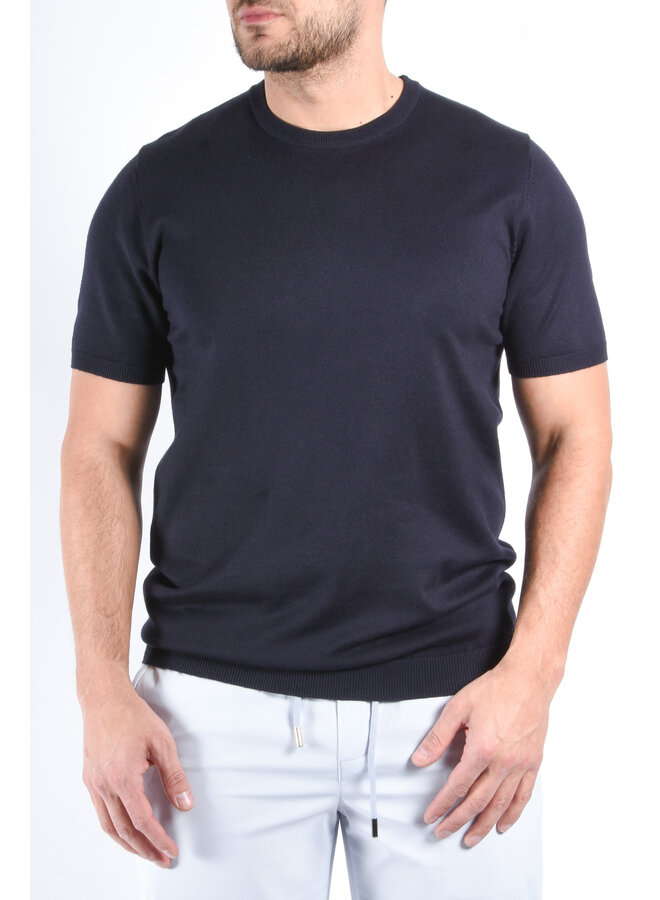 Premium Knit T-shirt “Kyan” Deep Blue