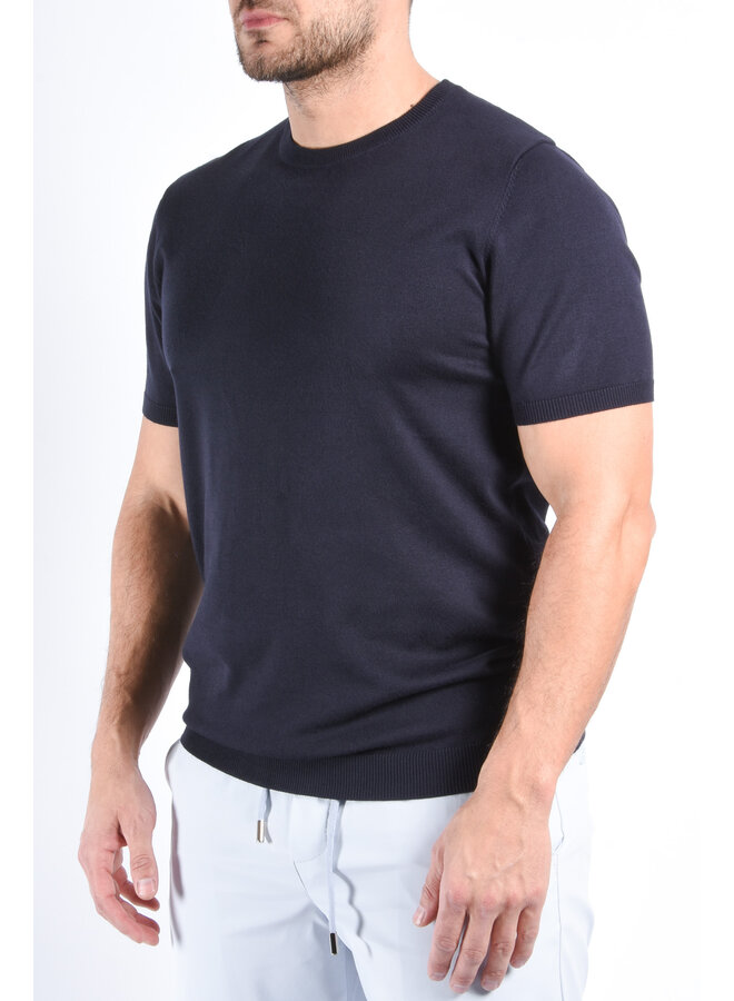 Premium Knit T-shirt “Kyan” Deep Blue