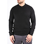 Textured Knit Zip Polo “Savio” Black