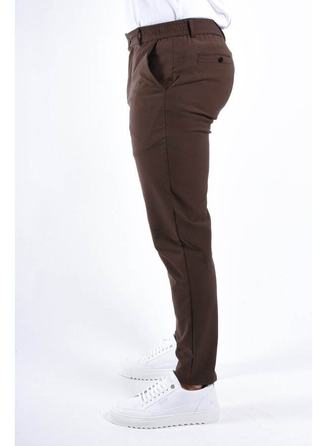 Premium Stretch Trousers “Rocco” Deep Brown