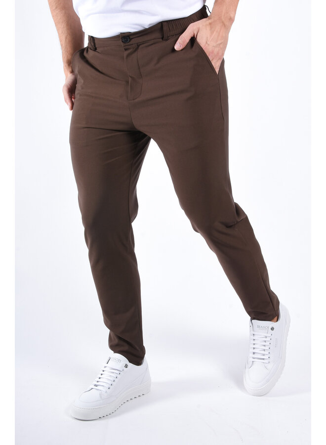 Premium Stretch Trousers “Rocco” Deep Brown
