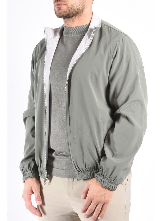 Premium Reversible Jacket "Vazio" Greenish / Light Greige