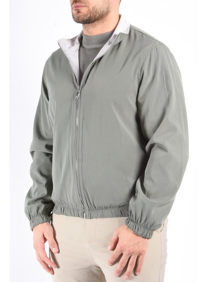 Premium Reversible Jacket "Vazio" Greenish / Light Greige