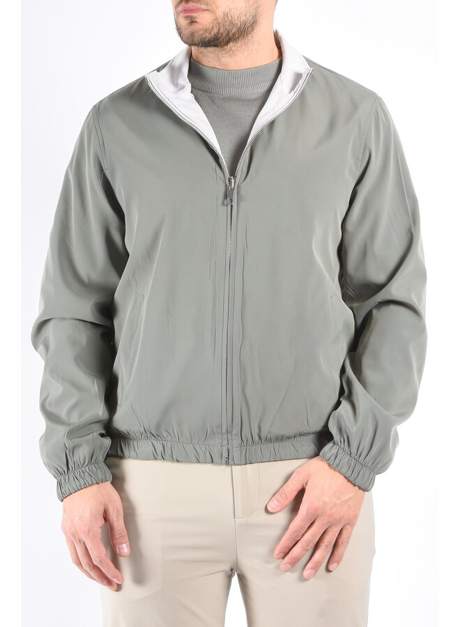 Premium Reversible Jacket "Vazio" Greenish / Light Greige