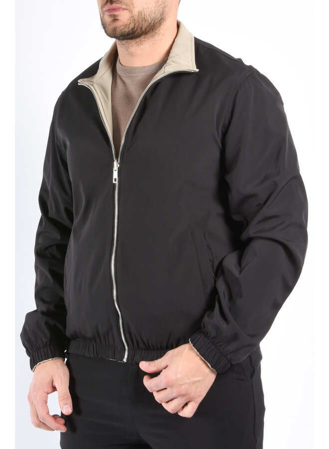 Premium Reversible Jacket "Vazio" Black / Beige