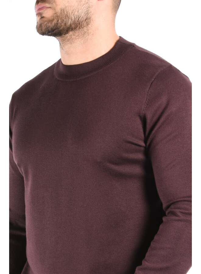 Fine Knit Sweater “Valerio" Brown Cinnamon