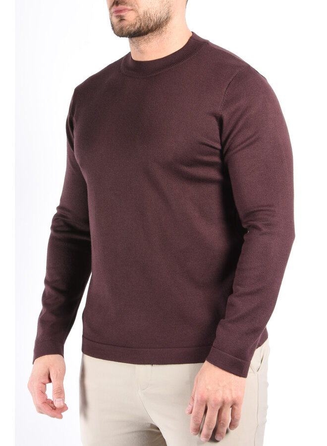 Fine Knit Sweater “Valerio" Brown Cinnamon