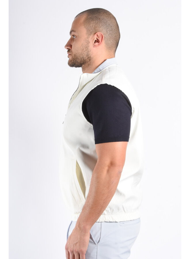 0226 Premium Reversible Bodywarmer "Varallo" Light Blue / White