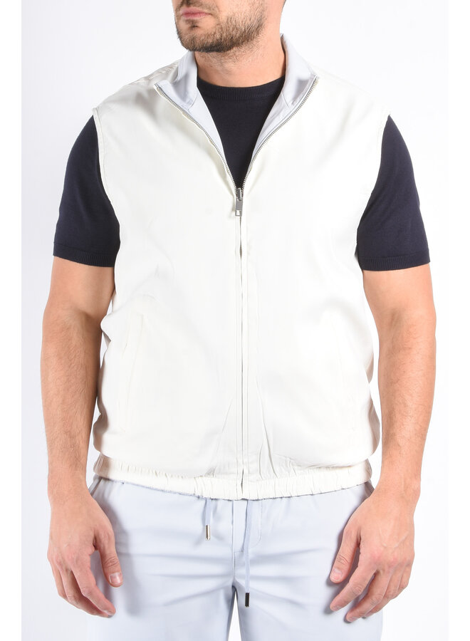 Premium Reversible Bodywarmer "Varallo" Light Blue / White