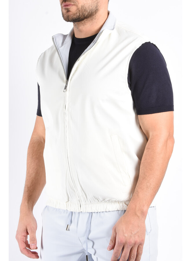 0226 Premium Reversible Bodywarmer "Varallo" Light Blue / White