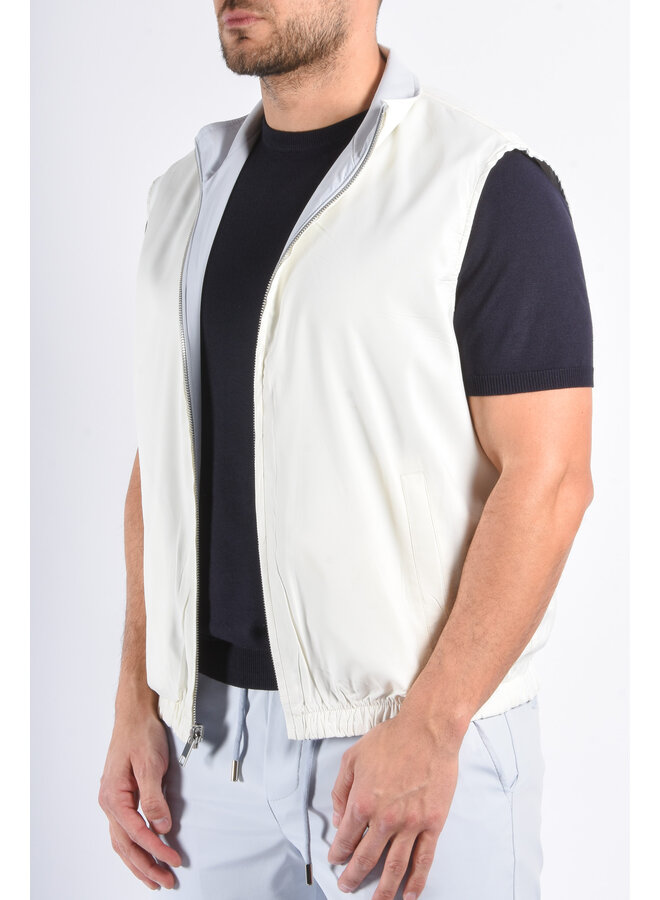 0226 Premium Reversible Bodywarmer "Varallo" Light Blue / White