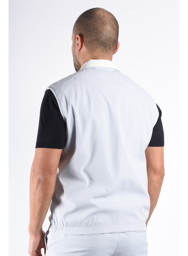 0226 Premium Reversible Bodywarmer "Varallo" Light Blue / White