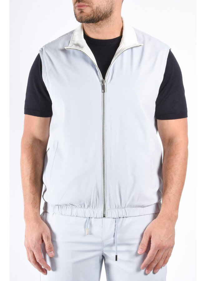 Premium Reversible Bodywarmer "Varallo" Light Blue / White