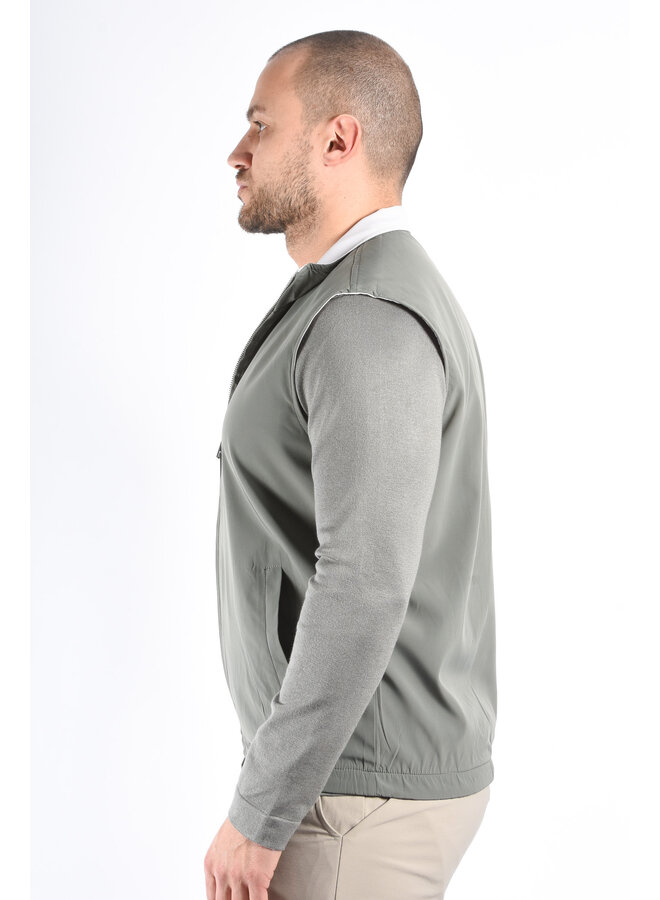 Premium Reversible Bodywarmer "Varallo" Light Greige / Greenish