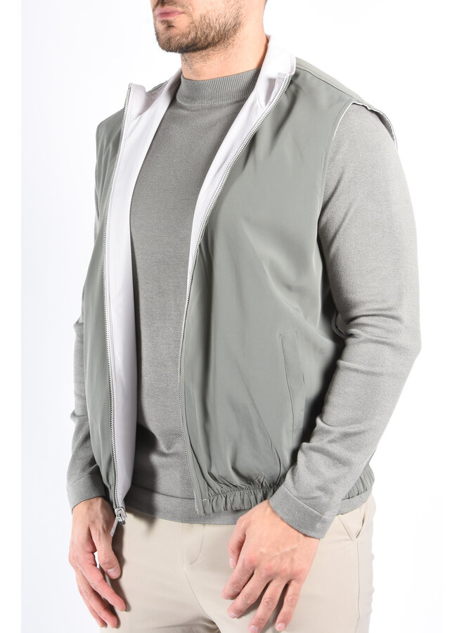 Premium Reversible Bodywarmer "Varallo" Light Greige / Greenish