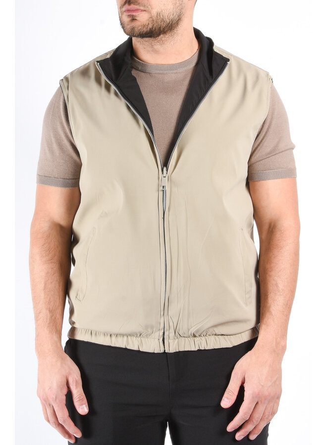 0226 Premium Reversible Bodywarmer "Varallo" Black / Beige