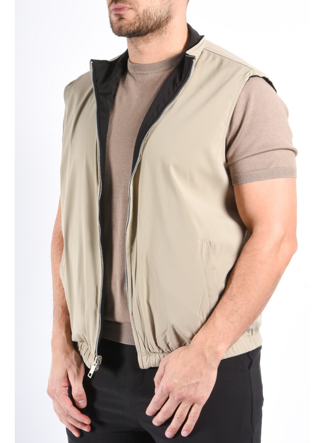0226 Premium Reversible Bodywarmer "Varallo" Black / Beige