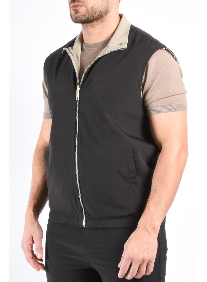 Premium Reversible Bodywarmer "Varallo" Black / Beige
