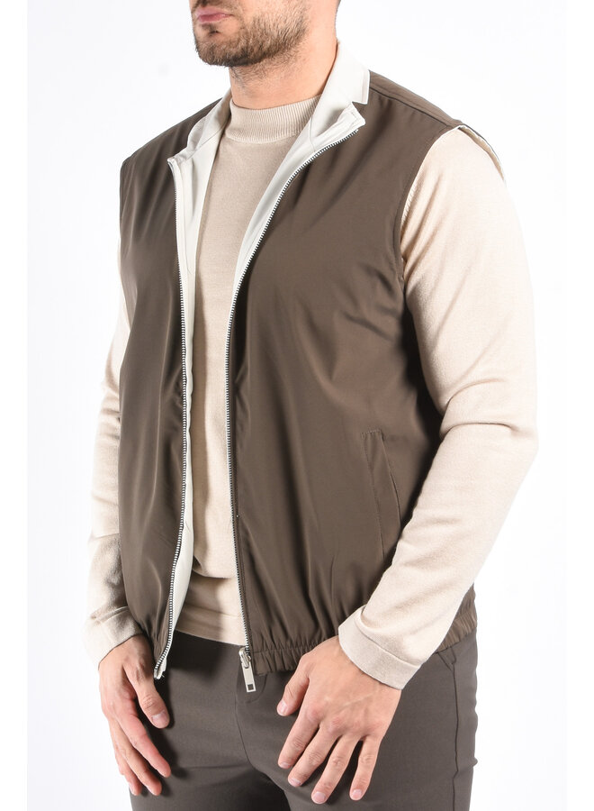 0226 Premium Reversible Bodywarmer "Varallo” Brown / Light Beige