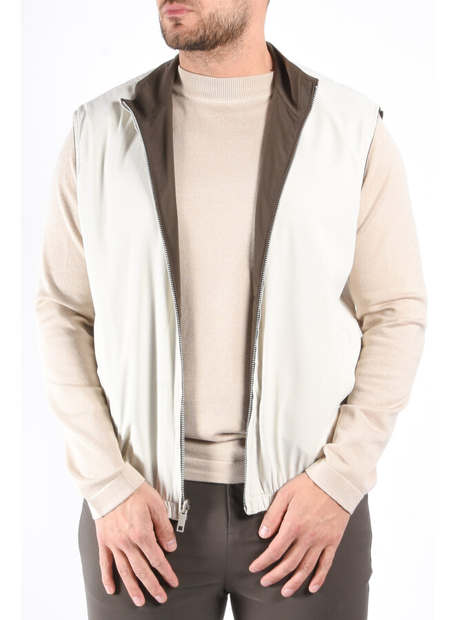 0226 Premium Reversible Bodywarmer "Varallo” Brown / Light Beige