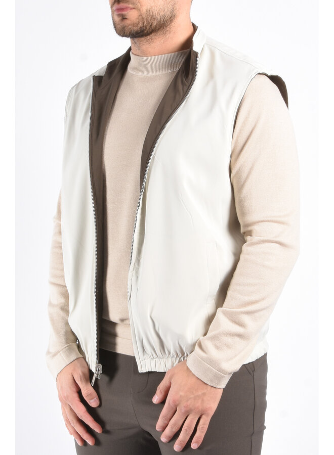 0226 Premium Reversible Bodywarmer "Varallo” Brown / Light Beige