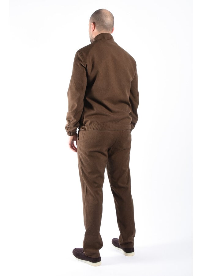 Premium Fabric Two Piece Set “Emilio” Brown