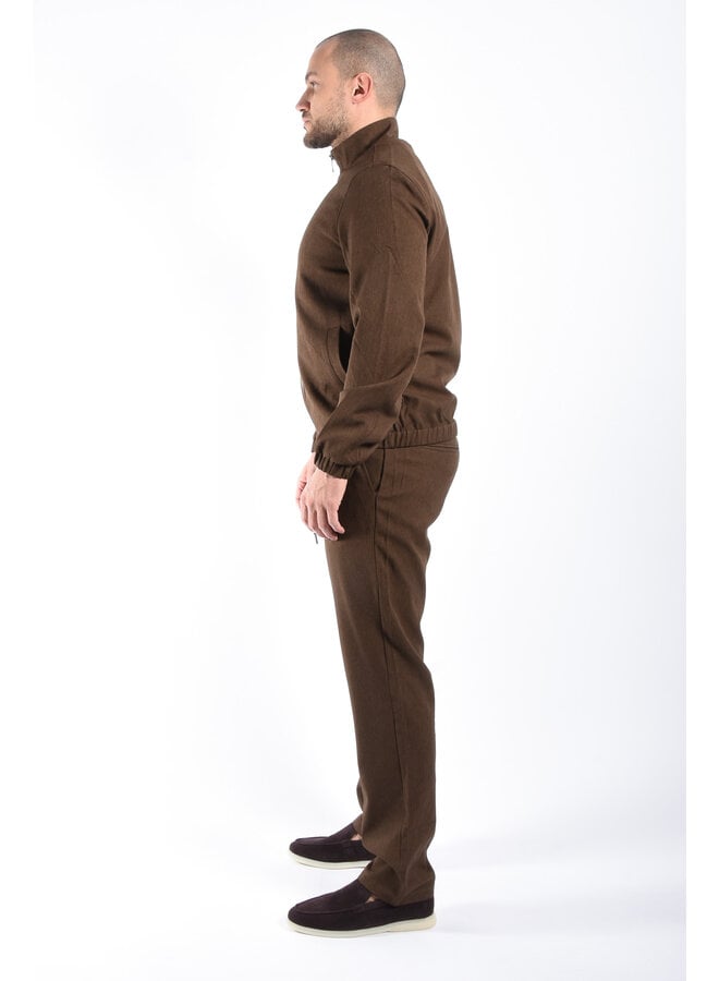 Premium Fabric Two Piece Set “Emilio” Brown