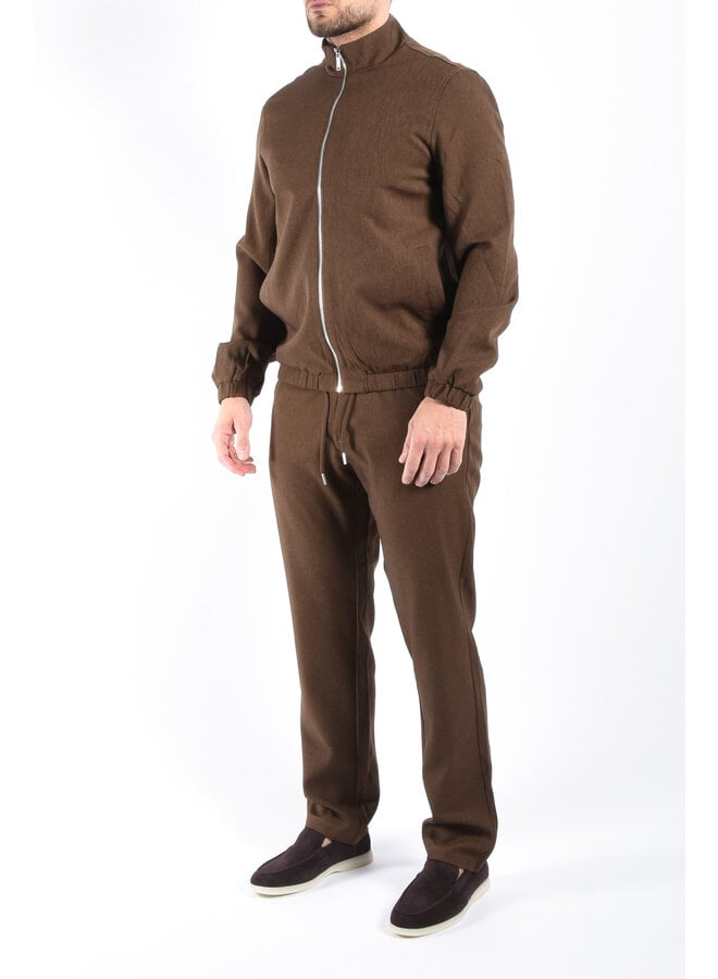 Premium Fabric Two Piece Set “Emilio” Brown