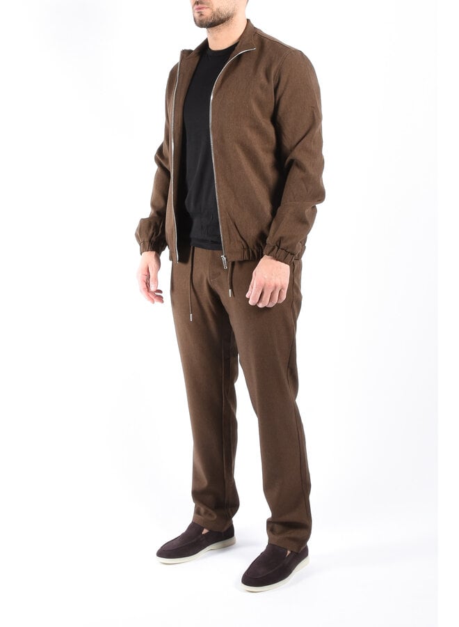 Premium Fabric Two Piece Set “Emilio” Brown