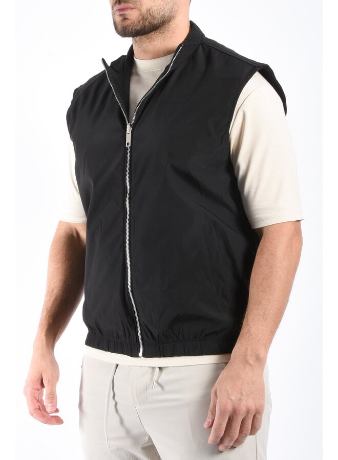 Premium Reversible Linen Bodywarmer "Valente" Black / Black