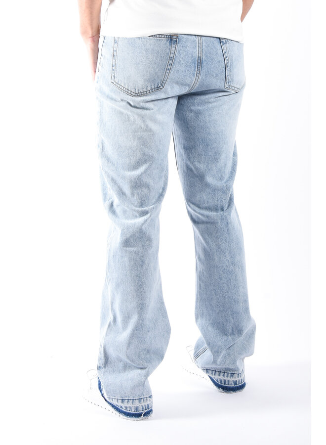 Baggy Loose Fit Jeans “Maro” Light Blue Washed Raffled