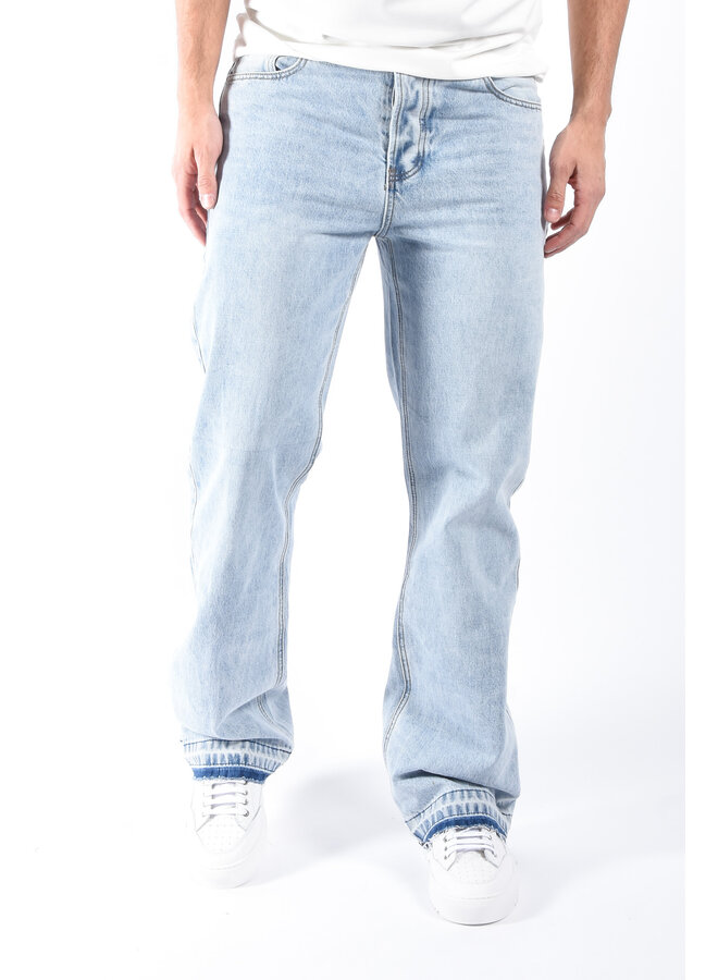 Baggy Loose Fit Jeans “Maro” Light Blue Washed Raffled