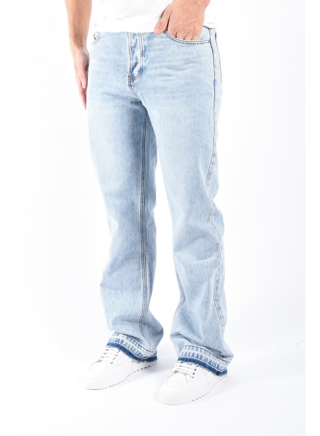 Baggy Loose Fit Jeans “Maro” Light Blue Washed Raffled