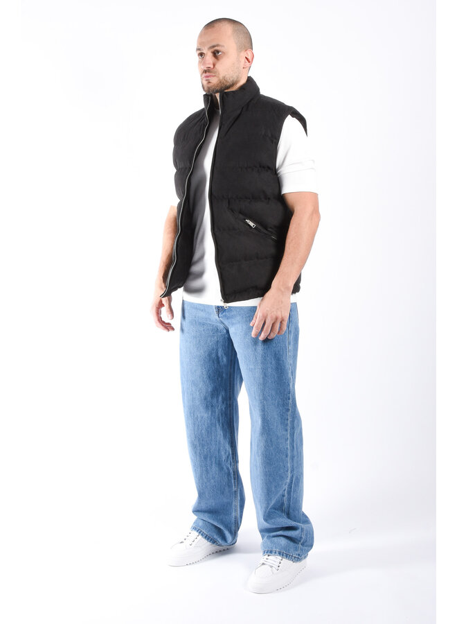 Padded Suede Bodywamer "Vareno" Black