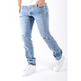 Straight Fit Jeans “Mino” Light Blue Washed Distressed