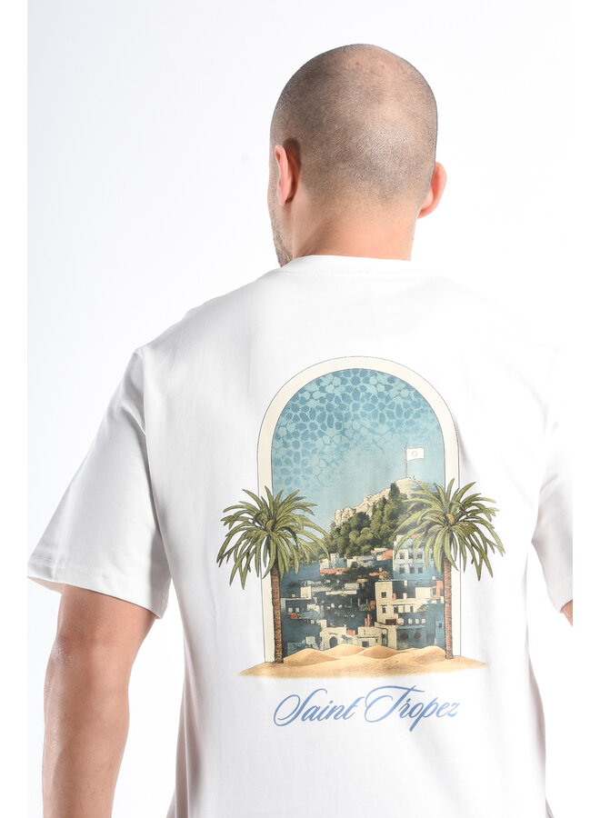 Oversized T-shirt “Saint Tropez” White