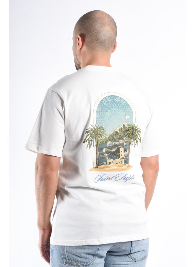 Oversized T-shirt “Saint Tropez” White