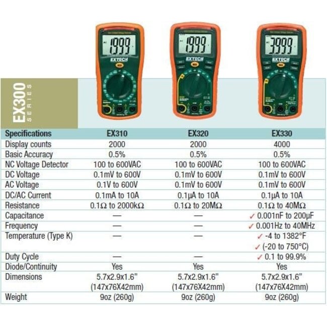 EXTECH EX310 Compacte multimeter