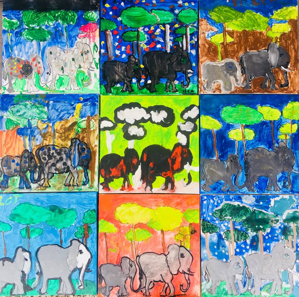 FEELGOOD schilderijen & producten FEELGOOD workshop kids Olifanten