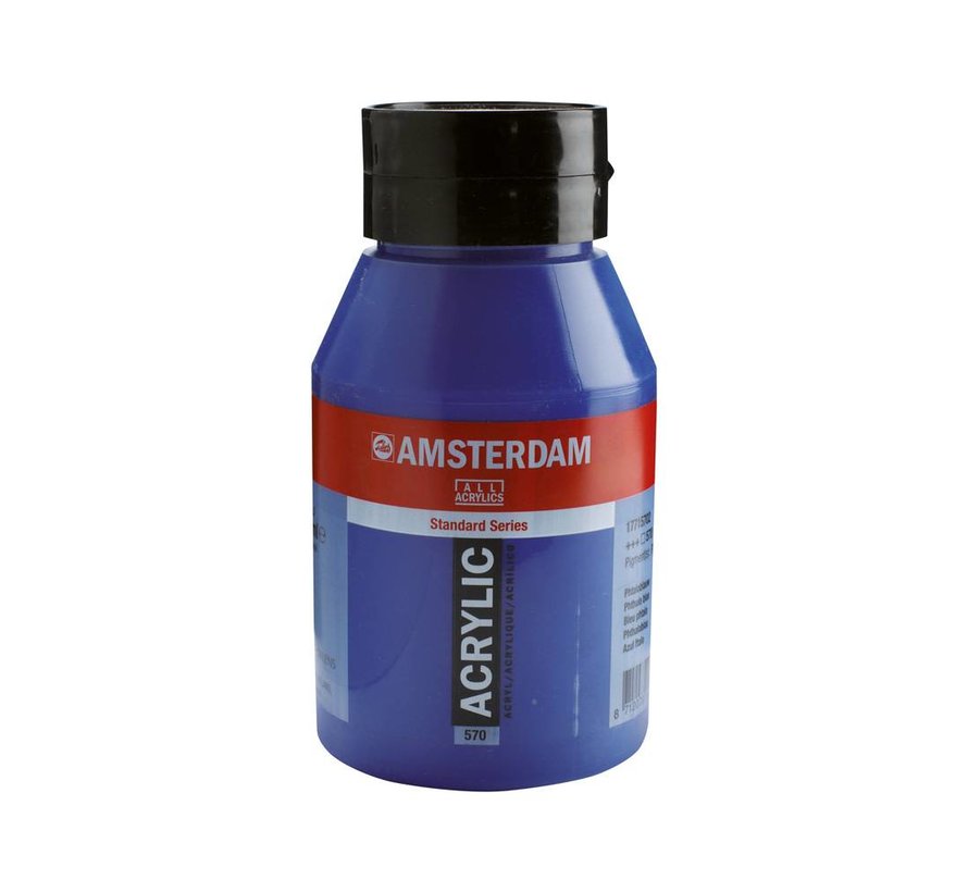 Amsterdam Standard Series Acrylverf Pot 1000 ml Phtaloblauw 570